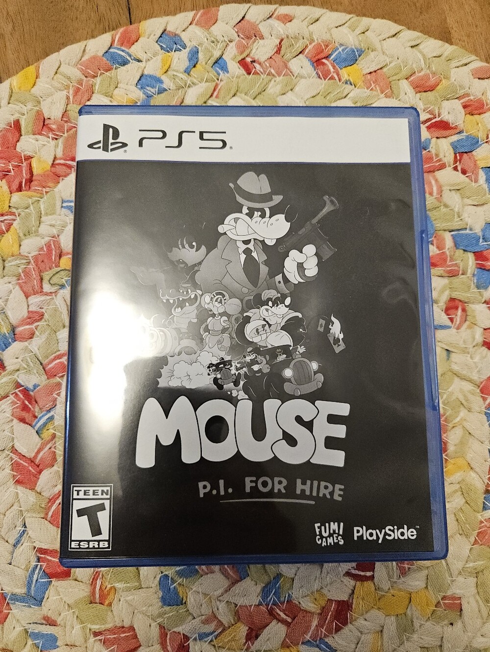 Sony PS5 Mouse: P.I. For Hire (Black, Blue Case)